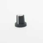 Knob, rubber type, small. Black and White.
